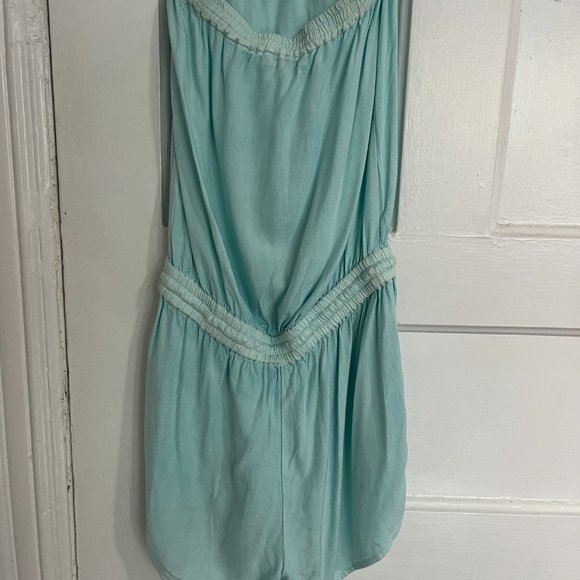 Talula Ocean Blue Sleeveless Romper - Picture 3 of 5